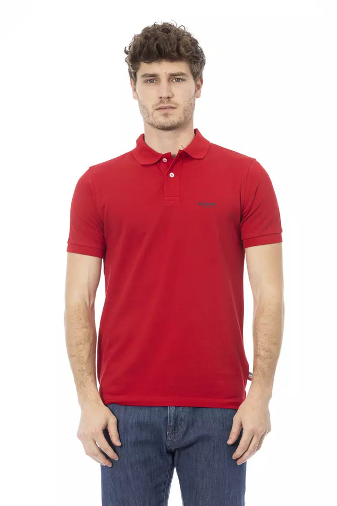 Red Cotton Men Polo - SEHABRANDS