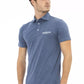 Blue Cotton Men Polo - SEHABRANDS