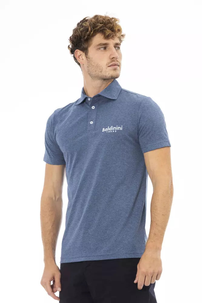 Blue Cotton Men Polo - SEHABRANDS