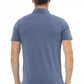 Blue Cotton Men Polo - SEHABRANDS