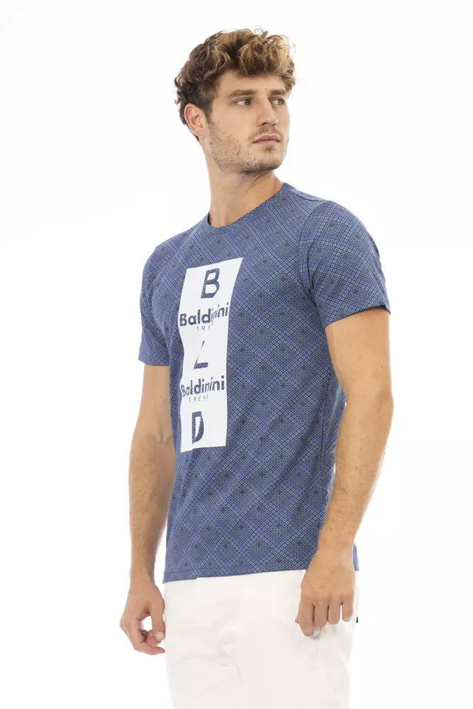 Blue Cotton Men T-Shirt - SEHABRANDS