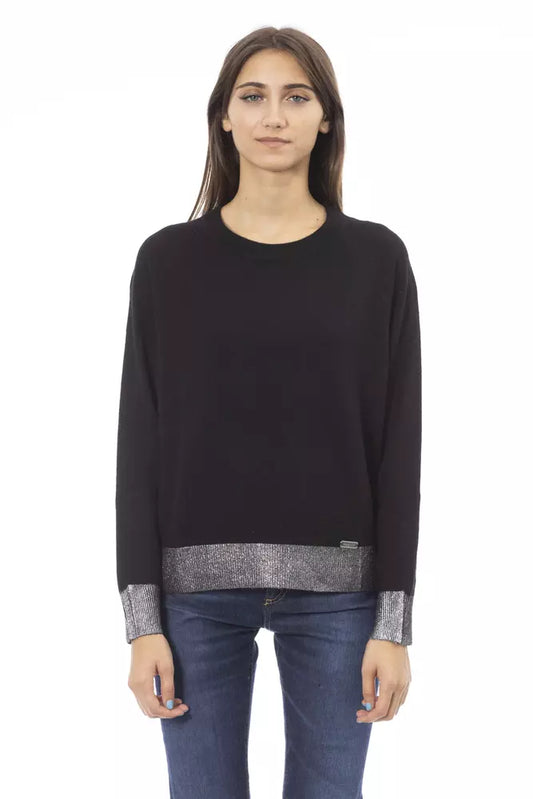 Black Wool Women Sweater - SEHABRANDS