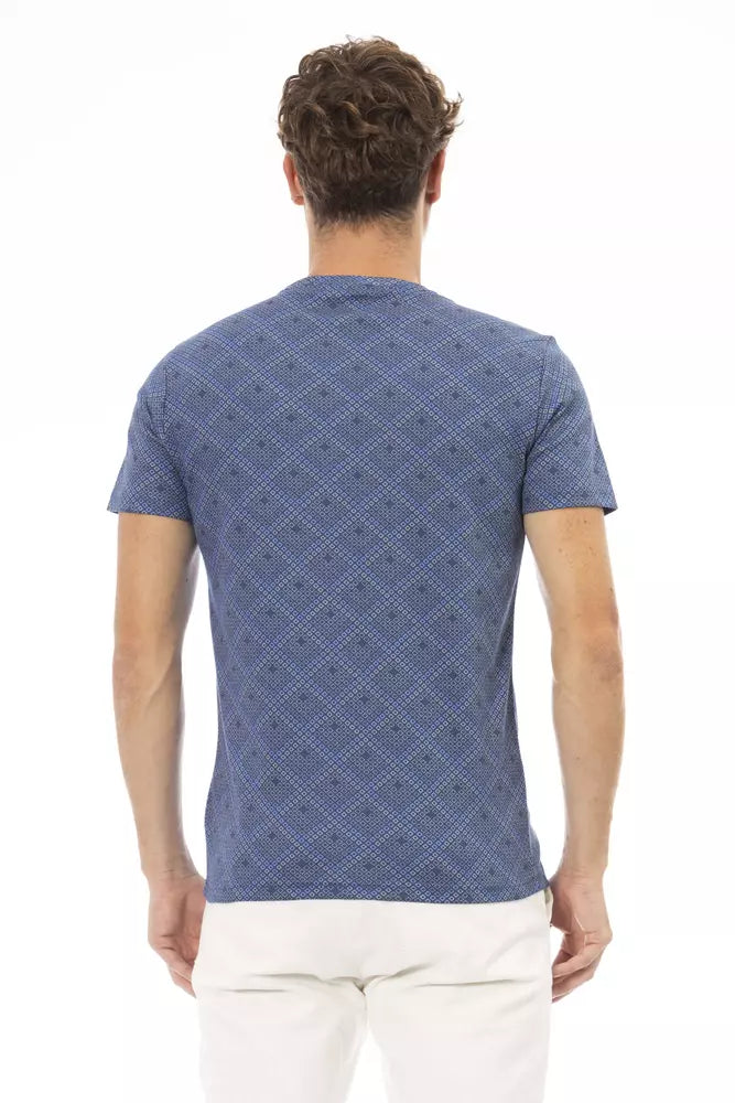 Blue Cotton Men T-Shirt - SEHABRANDS