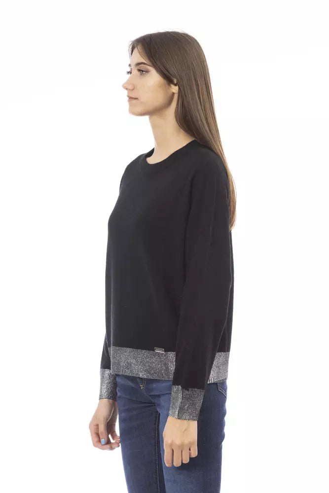 Black Wool Women Sweater - SEHABRANDS