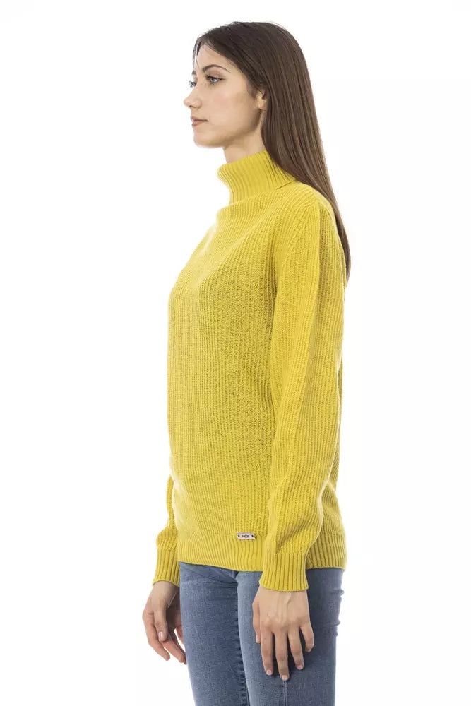 Yellow Wool Women Sweater - SEHABRANDS