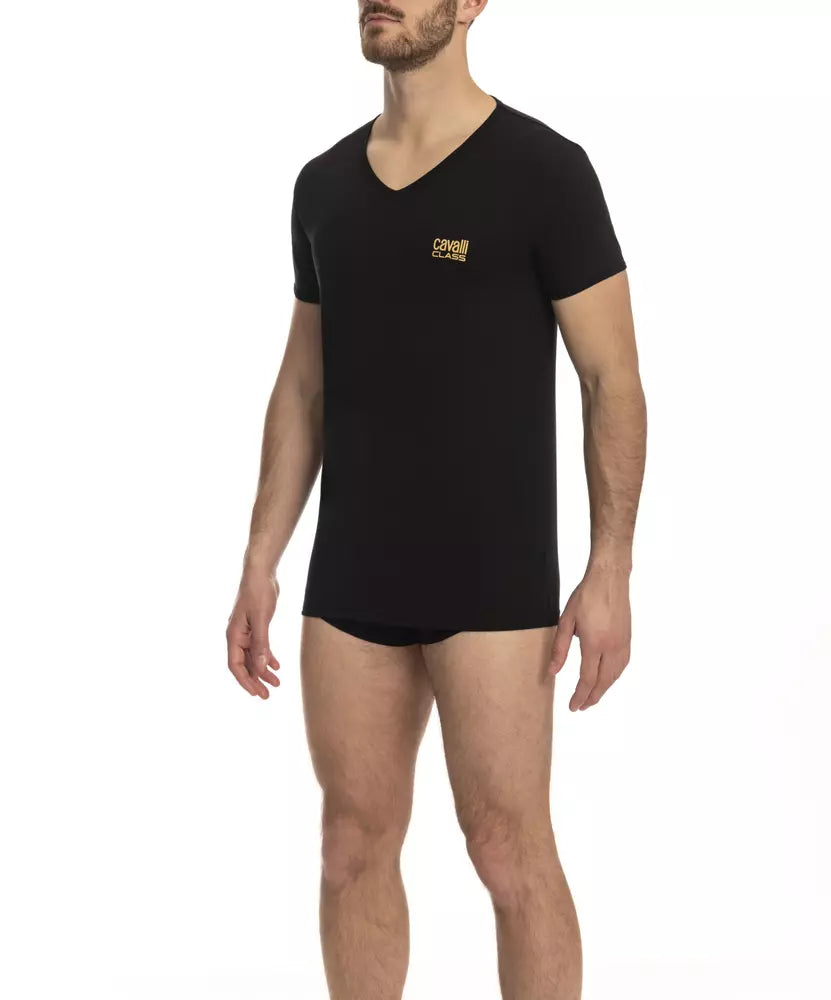 Black Cotton Men T-Shirt - SEHABRANDS