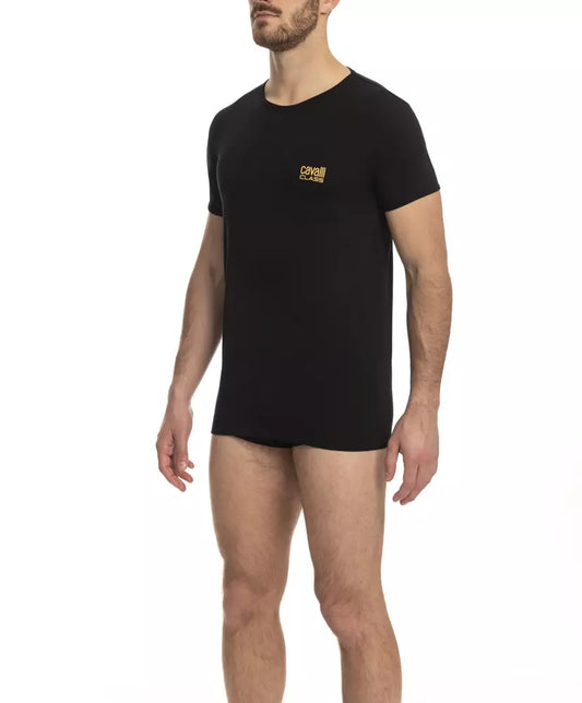 Black Cotton Men T-Shirt - SEHABRANDS