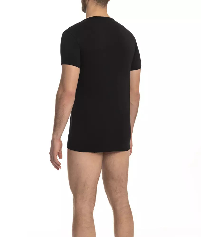 Black Cotton Men T-Shirt - SEHABRANDS