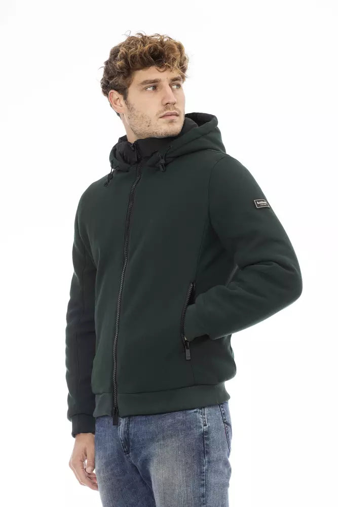 Green Polyester Men Jacket - SEHABRANDS