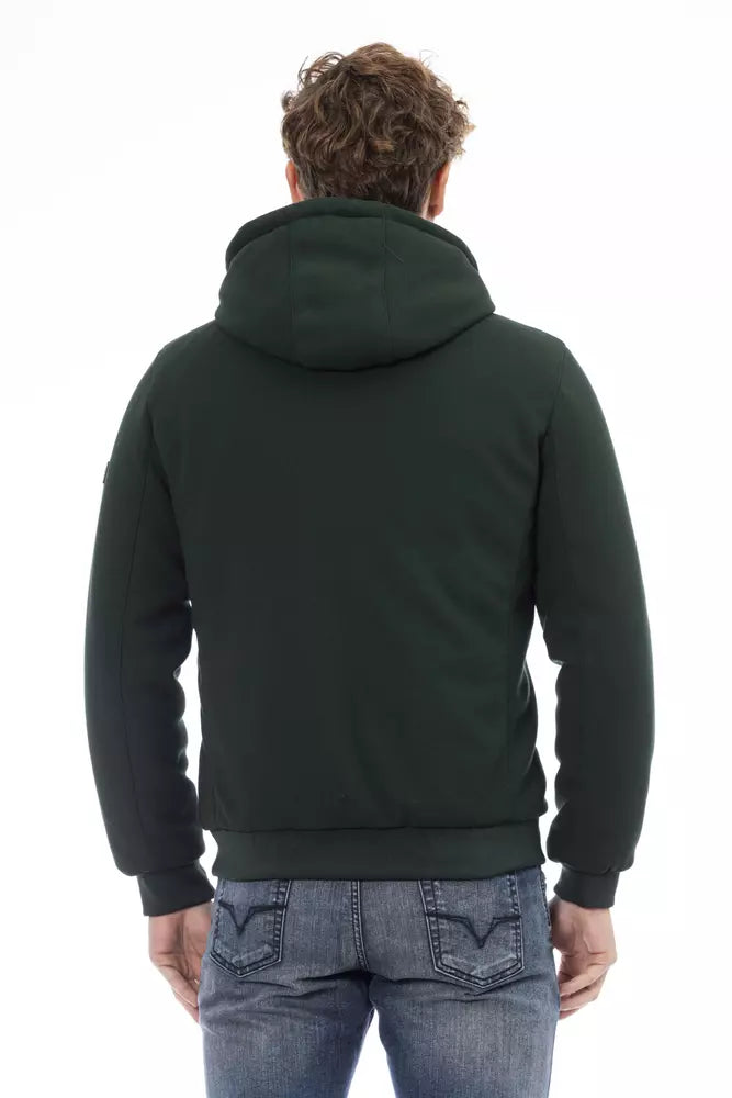 Green Polyester Men Jacket - SEHABRANDS