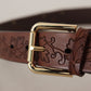 Dolce & Gabbana Elegant Leather Belt with Metal Buckle