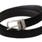 Dolce & Gabbana Elegant Velvet Designer Belt with Logo Engraved Buckle