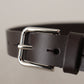 Dolce & Gabbana Elegant Leather Belt With Logo Buckle