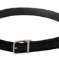 Dolce & Gabbana Elegant Black Velvet Designer Belt