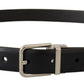 Dolce & Gabbana Elegant Black Leather Belt with Metal Buckle