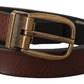 Dolce & Gabbana Elegant Leather Belt with Metal Buckle