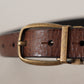 Dolce & Gabbana Elegant Leather Belt with Metal Buckle