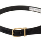 Dolce & Gabbana Elegant Black Leather Belt