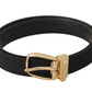 Dolce & Gabbana Elegant Black Leather Belt