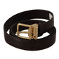 Dolce & Gabbana Elegant Leather Belt with Metal Buckle