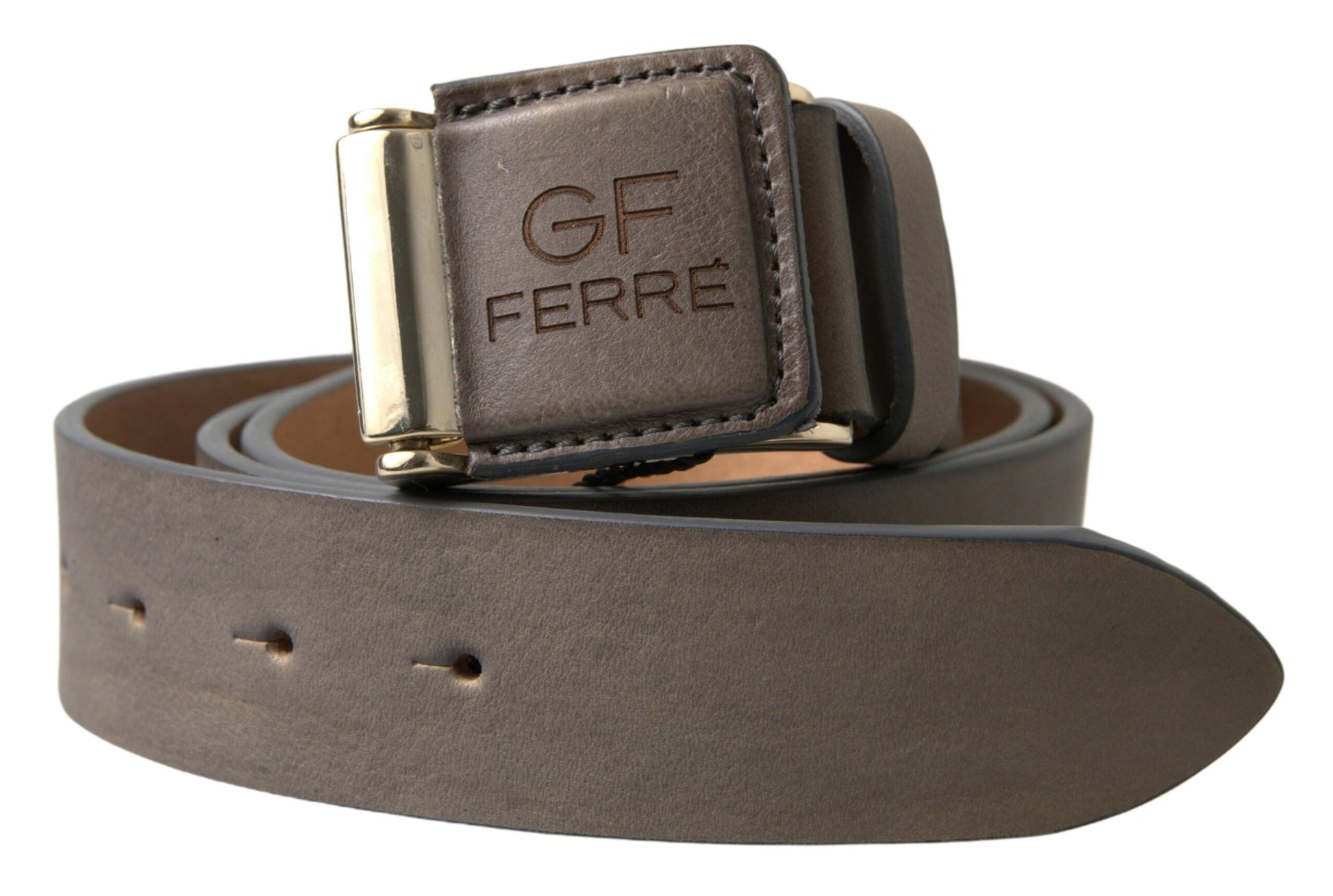 Elegant Leather Fashion Belt with Engraved Buckle - SEHABRANDS