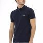 Blue Cotton Men Polo - SEHABRANDS