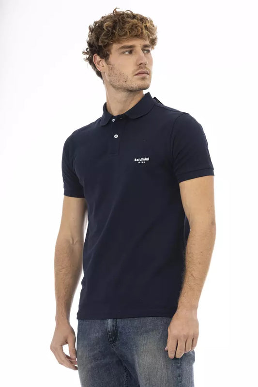 Blue Cotton Men Polo - SEHABRANDS