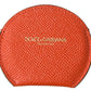 Dolce & Gabbana Elegant Orange Calfskin Mirror Holder