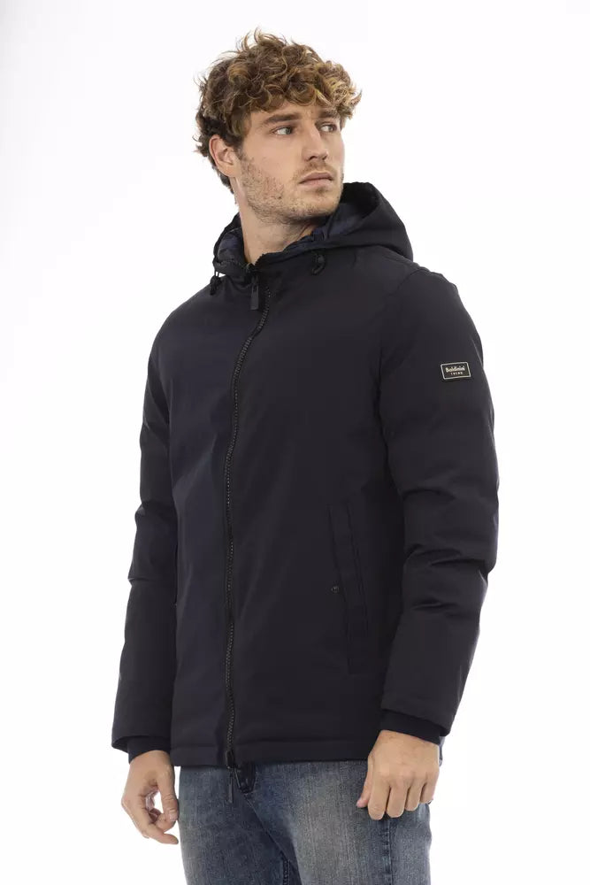 Blue Polyester Men Jacket - SEHABRANDS