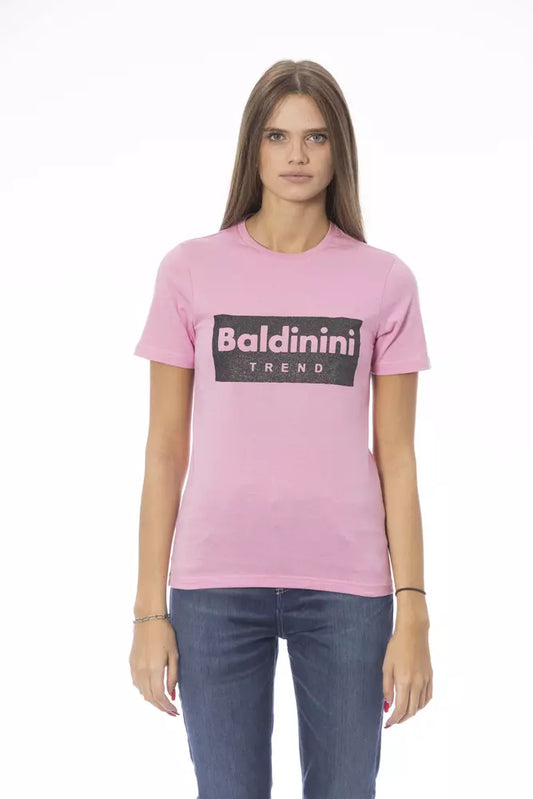 Pink Cotton Women T-Shirt - SEHABRANDS