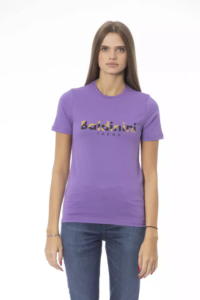 Purple Cotton Women T-Shirt - SEHABRANDS