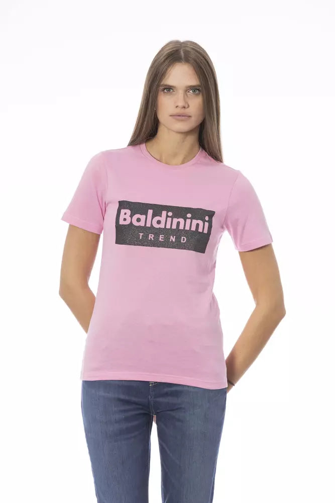 Pink Cotton Women T-Shirt - SEHABRANDS