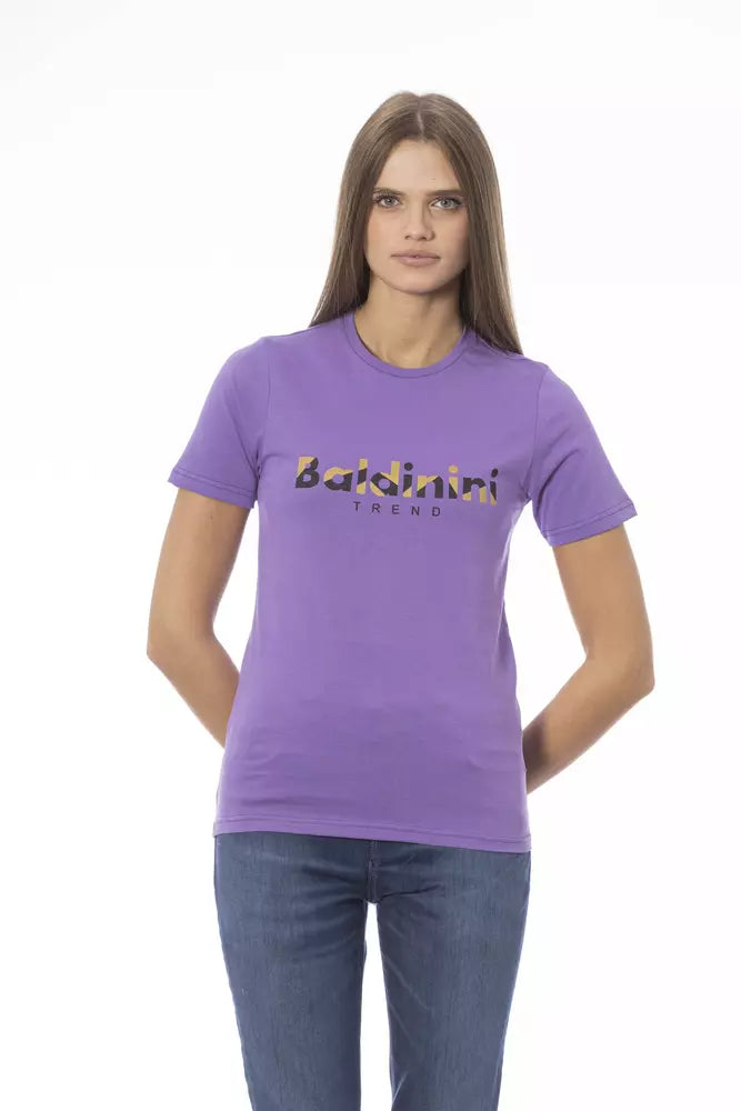 Purple Cotton Women T-Shirt - SEHABRANDS