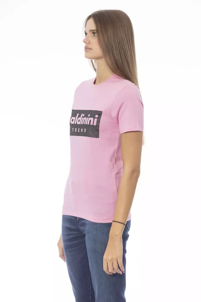 Pink Cotton Women T-Shirt - SEHABRANDS