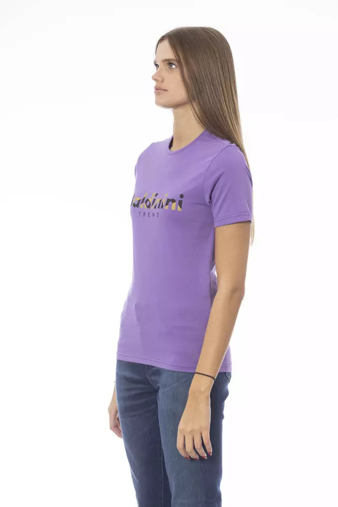 Purple Cotton Women T-Shirt - SEHABRANDS