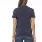 Blue Cotton Women T-Shirt - SEHABRANDS