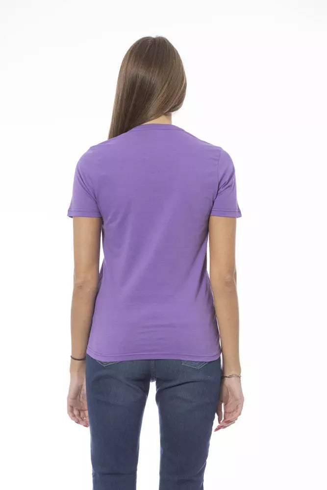 Purple Cotton Women T-Shirt - SEHABRANDS