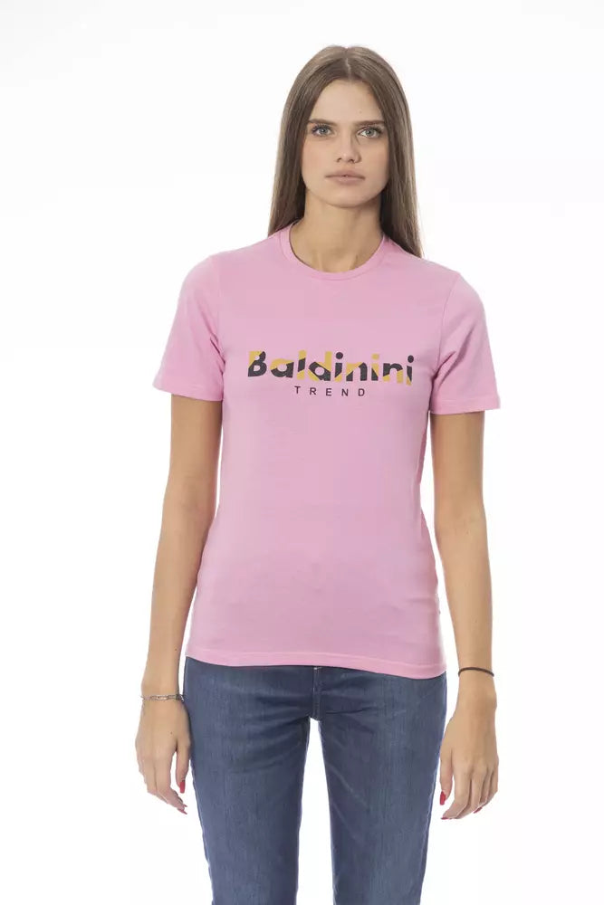 Pink Cotton Women T-Shirt - SEHABRANDS