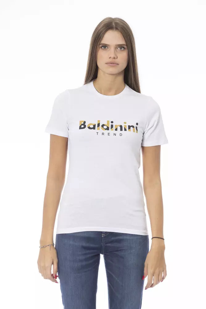 White Cotton Women T-Shirt - SEHABRANDS