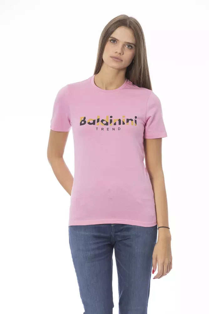 Pink Cotton Women T-Shirt - SEHABRANDS