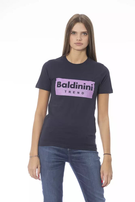 Blue Cotton Women T-Shirt - SEHABRANDS