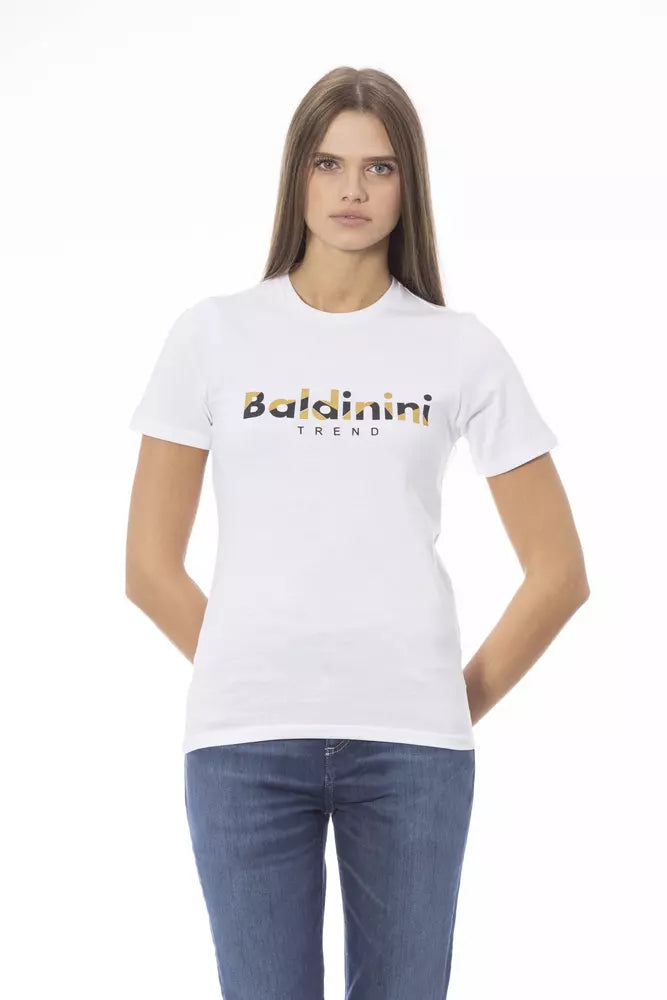 White Cotton Women T-Shirt - SEHABRANDS