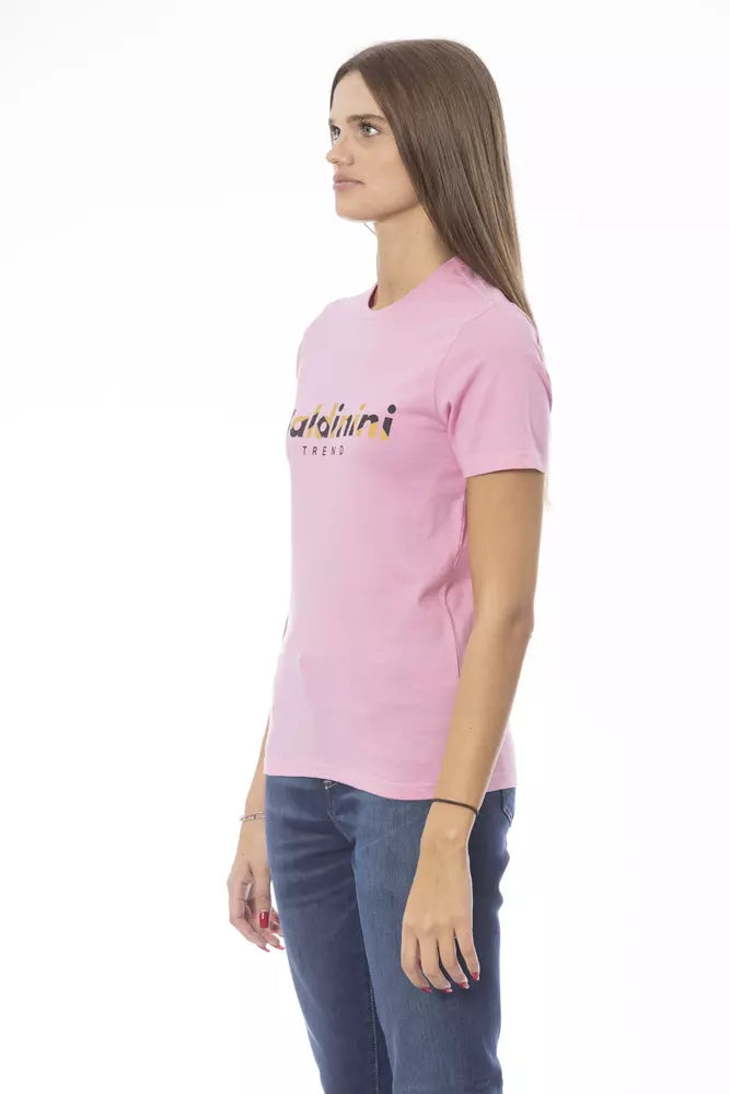 Pink Cotton Women T-Shirt - SEHABRANDS