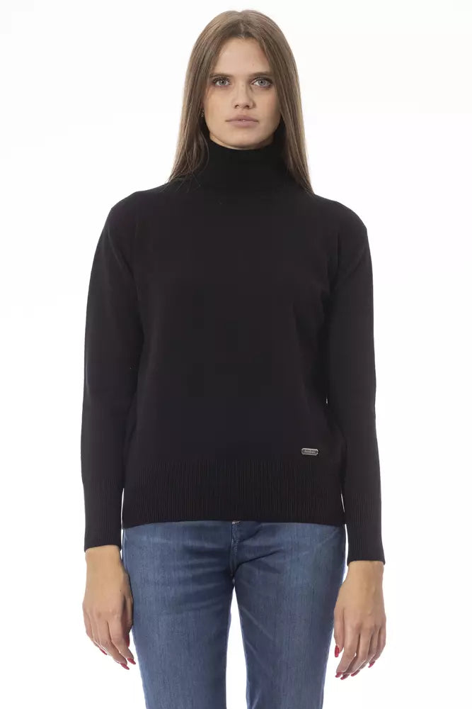 Black Wool Women Sweater - SEHABRANDS