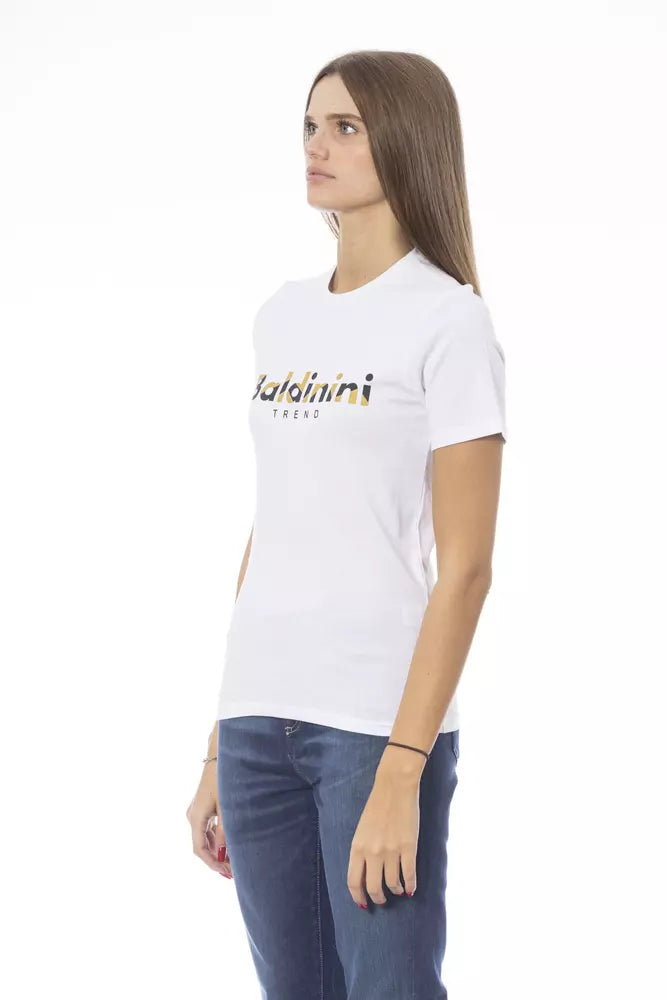 White Cotton Women T-Shirt - SEHABRANDS