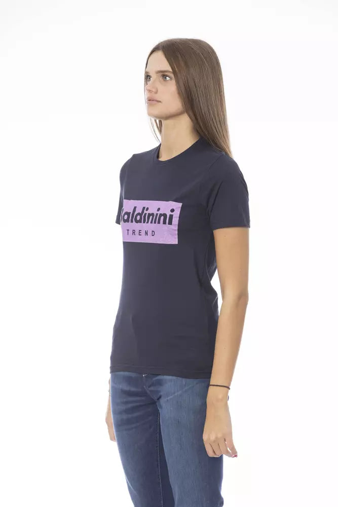 Blue Cotton Women T-Shirt - SEHABRANDS