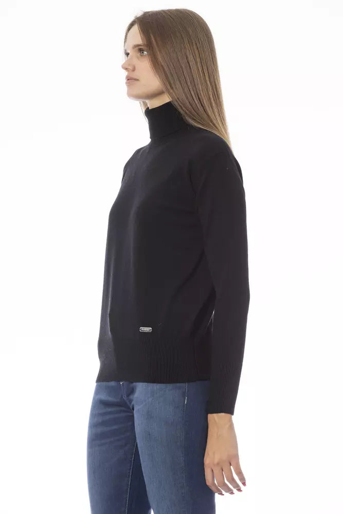 Black Wool Women Sweater - SEHABRANDS