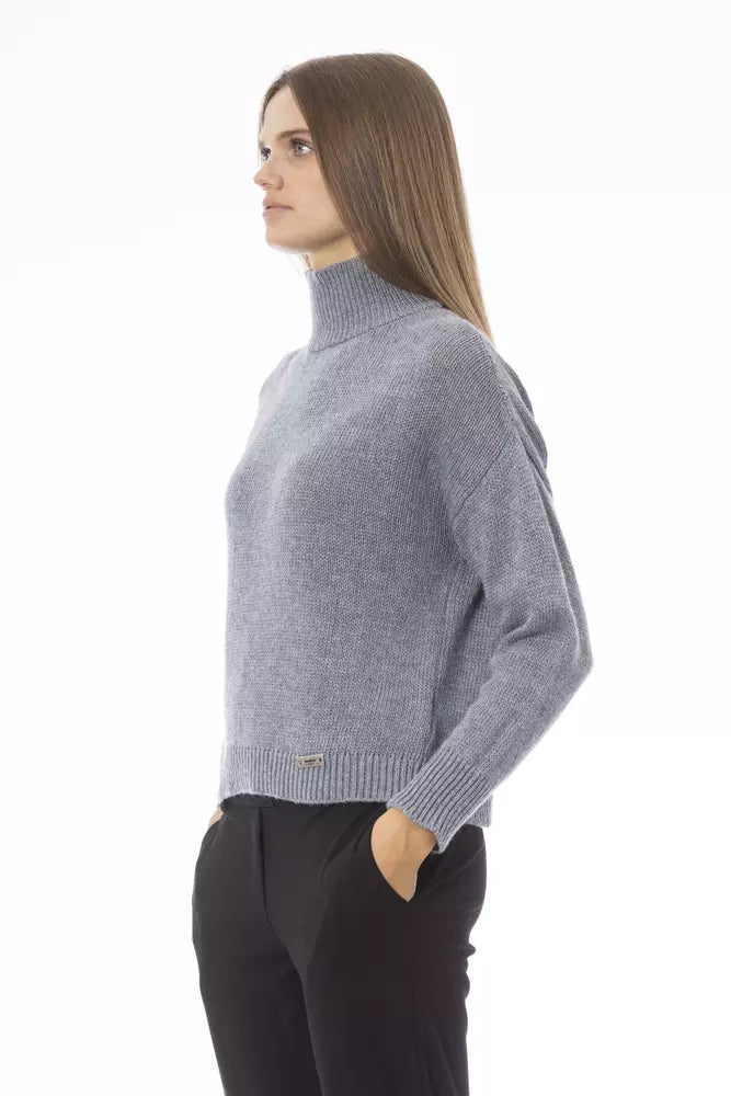 Gray Wool Women Sweater - SEHABRANDS