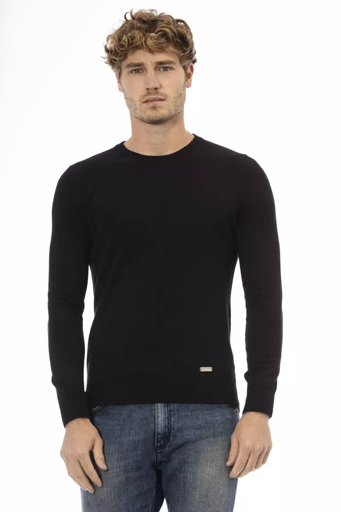 Black Wool Men Sweater - SEHABRANDS