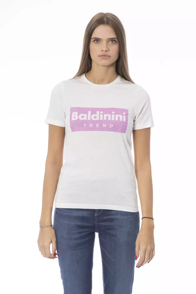 White Cotton Women T-Shirt - SEHABRANDS